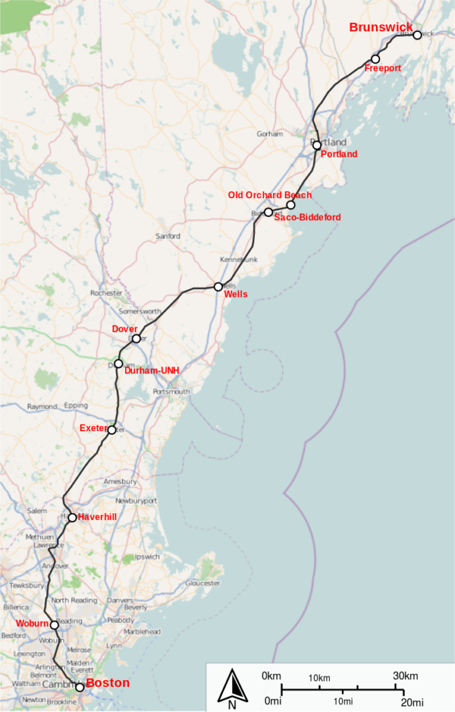 Amtrak Downeaster Route Map