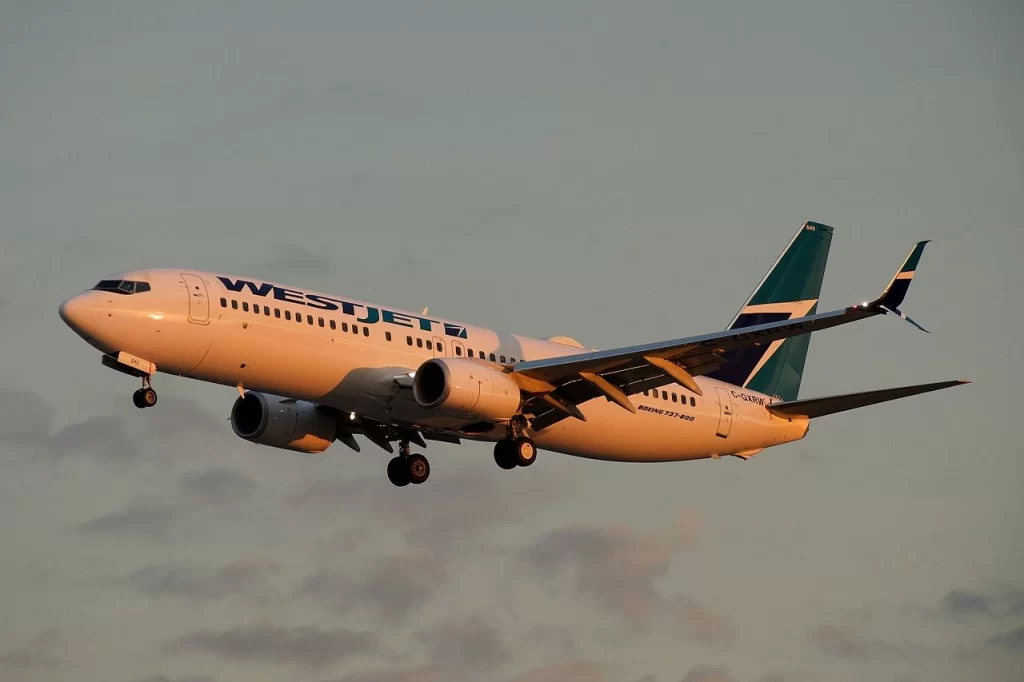 westjet airlines boeing 737 800