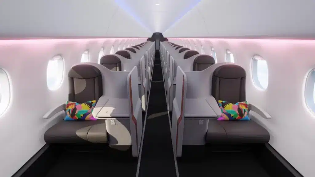 BermudAir's aisle class seating configuration. Aisle class will eliminate the notion on window and aisle seats.