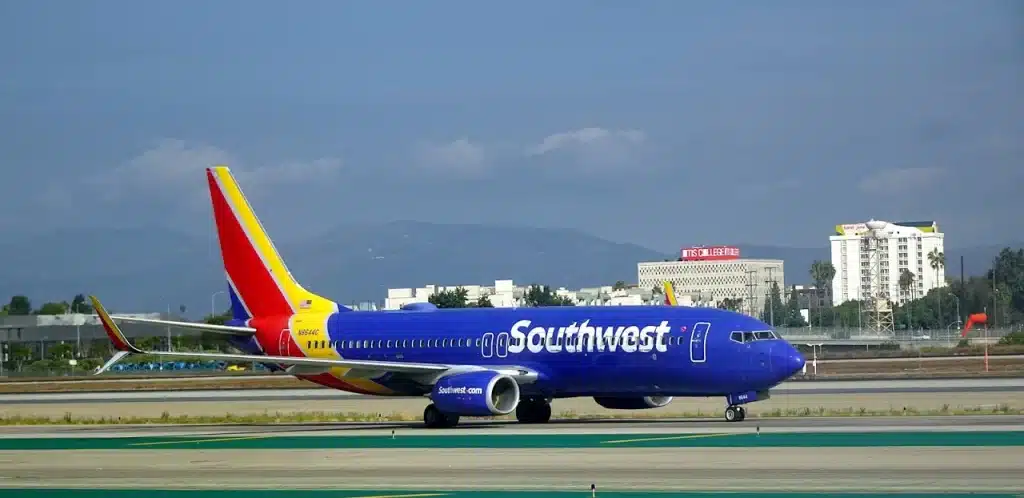 southwest airlines is offering a promotion to rapid rewards members that allow them to bring a friend along on one of their flights for free