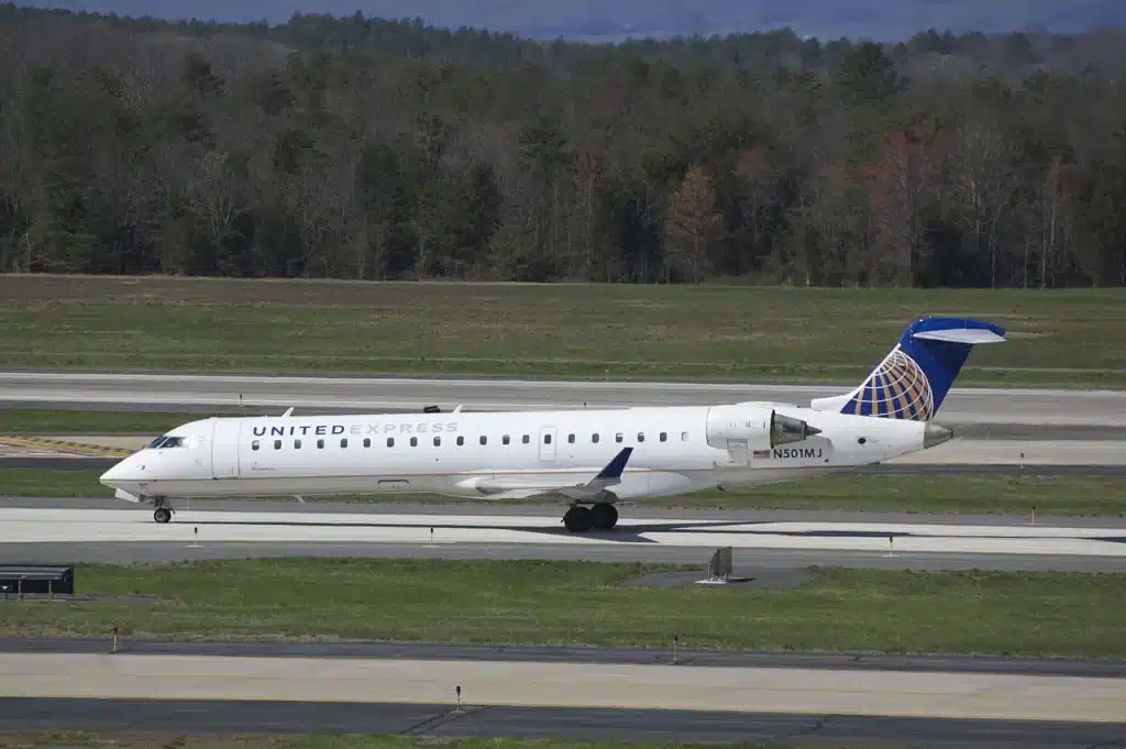 United Express uses the CRJ700 on routes between Newark and Philadelphia