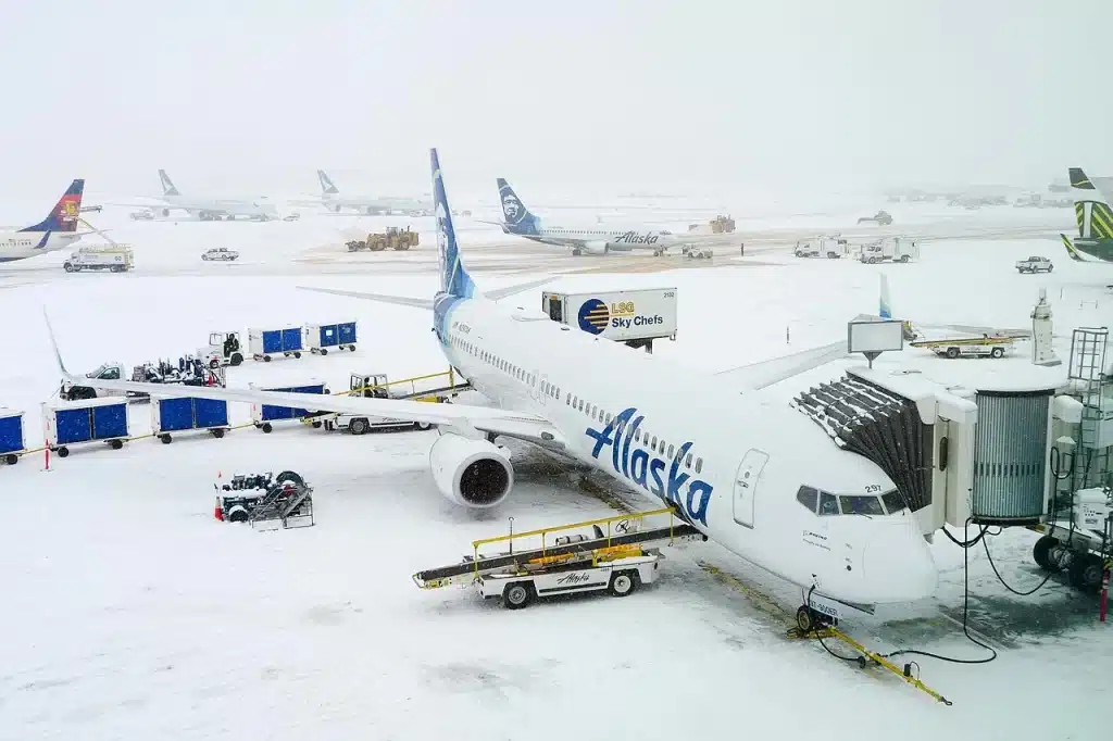 Alaska Airlines uses Ted Stevens International Airport in Anchorage Alaska as it's hubs primarily for travelers flying to/from Alaska