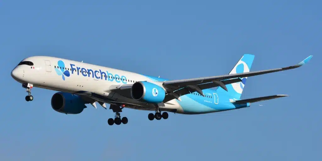 French Bee's Airbus A350 XWB on approach for landing.