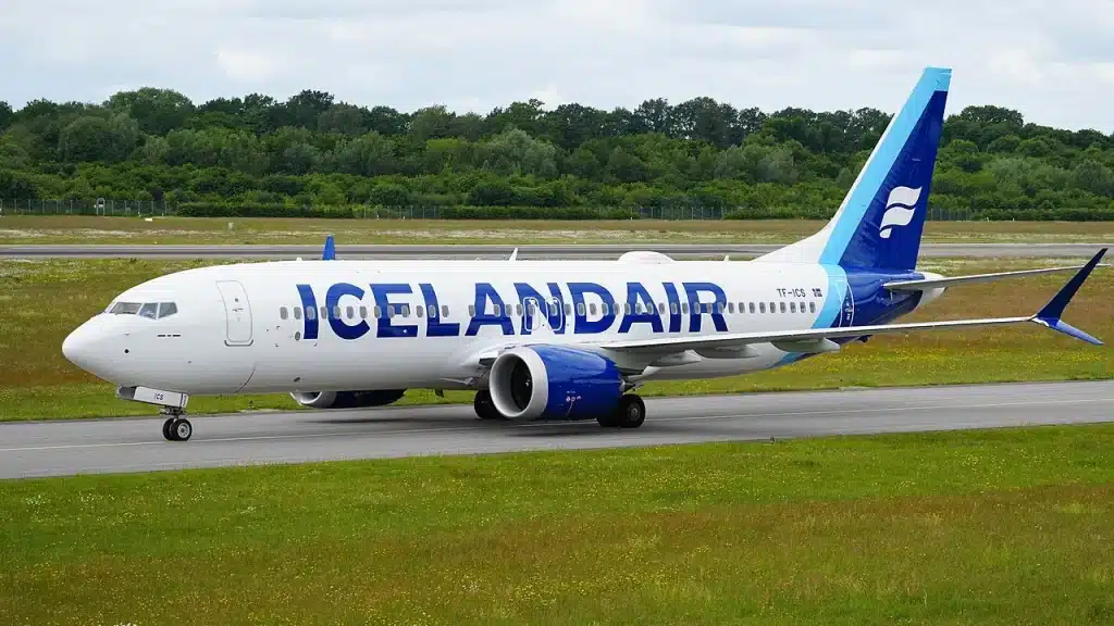 Icelandair Boeing 737 Max 8 is the workhorse for many of the airlines flights between the United States and Iceland