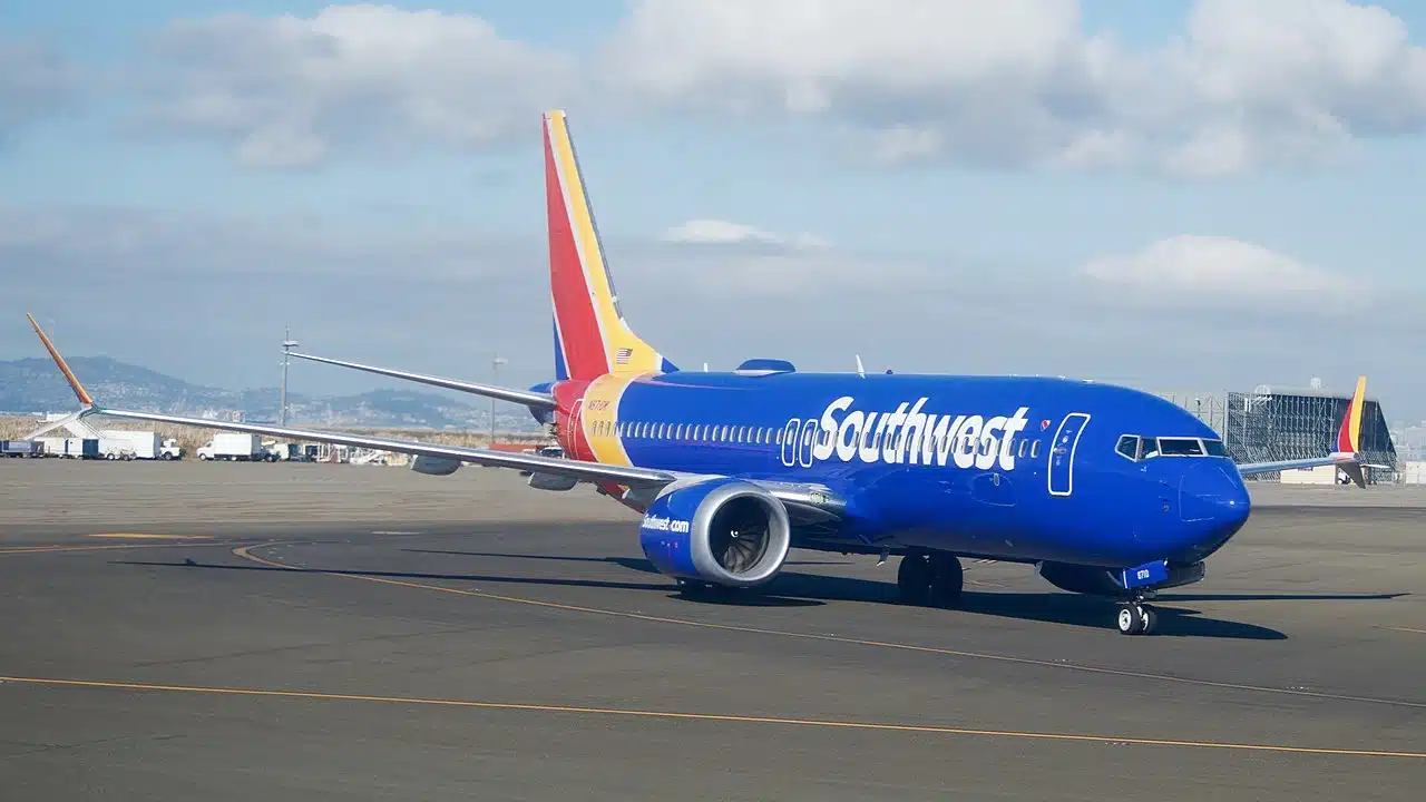 Southwest Airlines Max 8 taxiing.