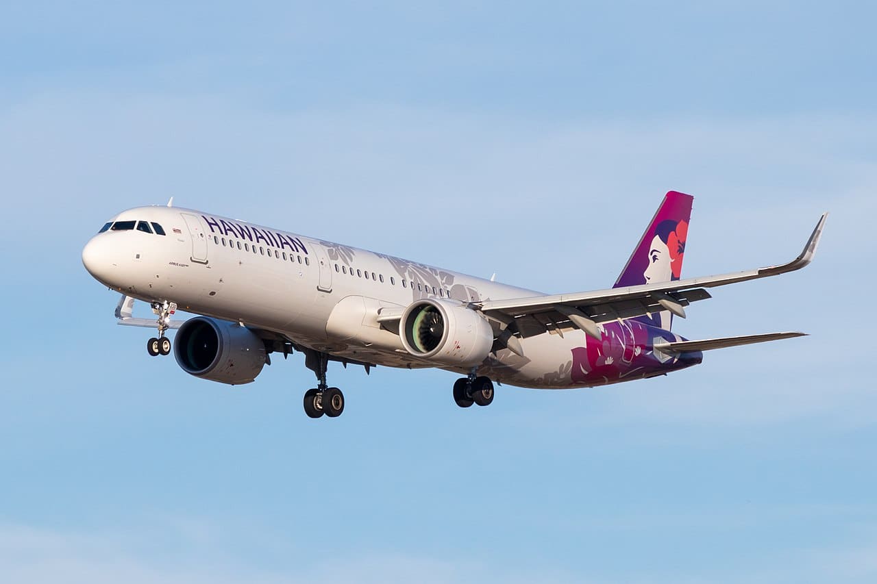 Hawaiian Airlines uses the Airbus A321neo for flights between the mainland United States and Hawaii.