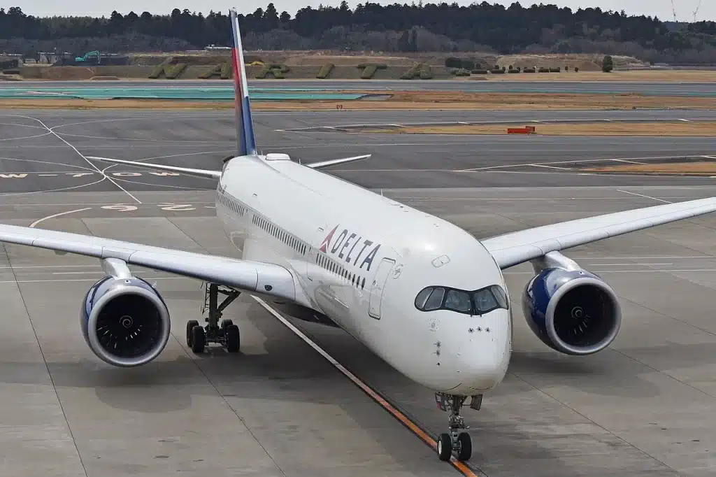 Delta's newest widebody, Airbus 350 is used on a flew routes to Rome.