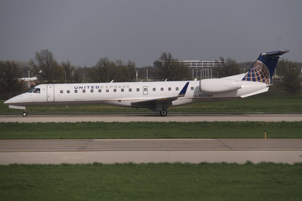 The Embraer 145 is flown on several of the shorter flights to Pittsburgh. Like the ones from Washington D.C and Newark.