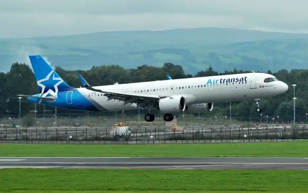 Air Transat's Airbus A321 does most of the leg work on routes between the United States and Canada.