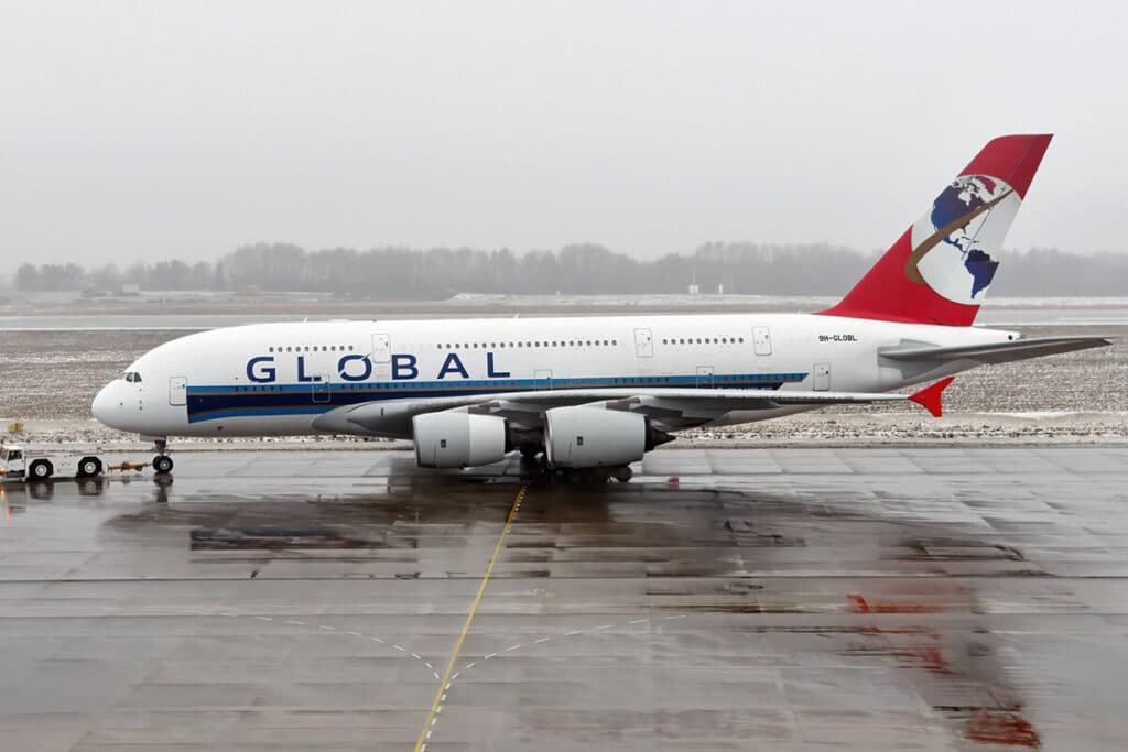 Global Airlines' plane of choice is the Airbus A380