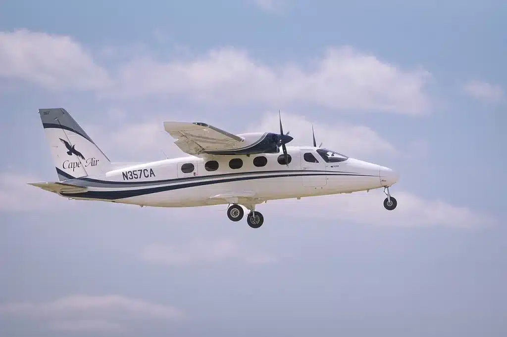 Cape Air plane just after taking off from MVY.