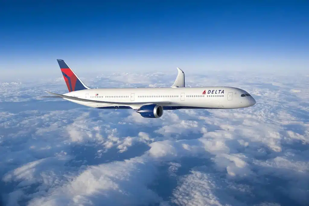 A rendering of Delta's new Boeing 787 Dreamliner.