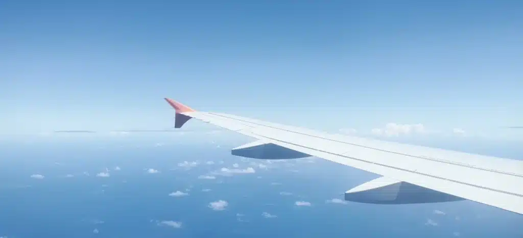 Wing view over the Atlantic from N508JB on our flight down to SJU.