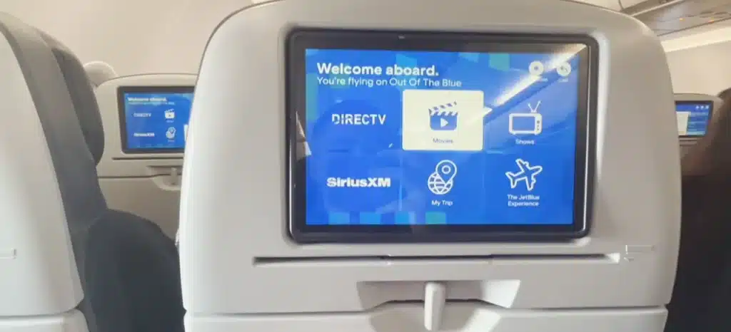 The old inflight entertainment system onboard N508JB.