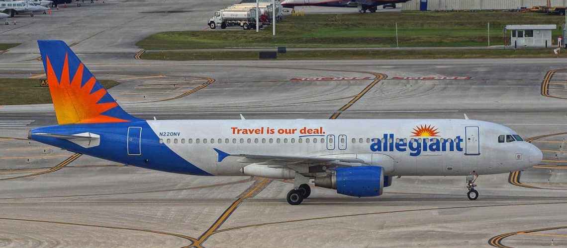 Allegiant Air Airbus A320 taxing at Fort Lauderdale