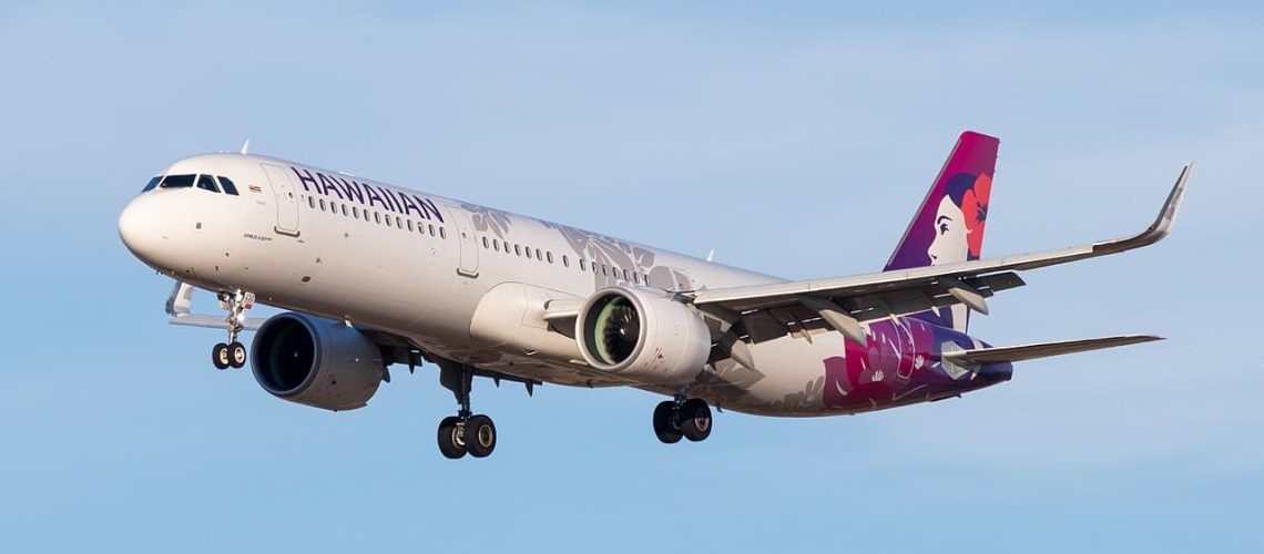 Hawaiian Airlines uses the Airbus A321neo for flights between the mainland United States and Hawaii.