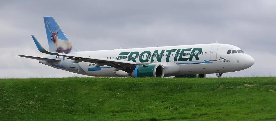 Frontier Airlines in Trenton, New Jersey.